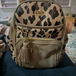 Itzy Ritzy Tan and Brown Leopard Backpack